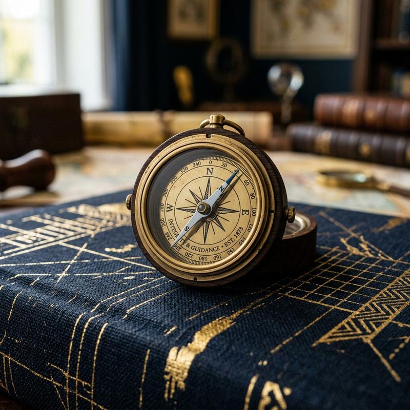 Compass showing direction of mission values
